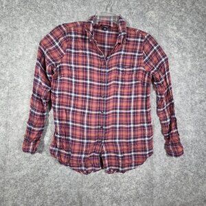 Lucky Brand Women's Long Sleeve Button Down Shirt Plaid Size Medium